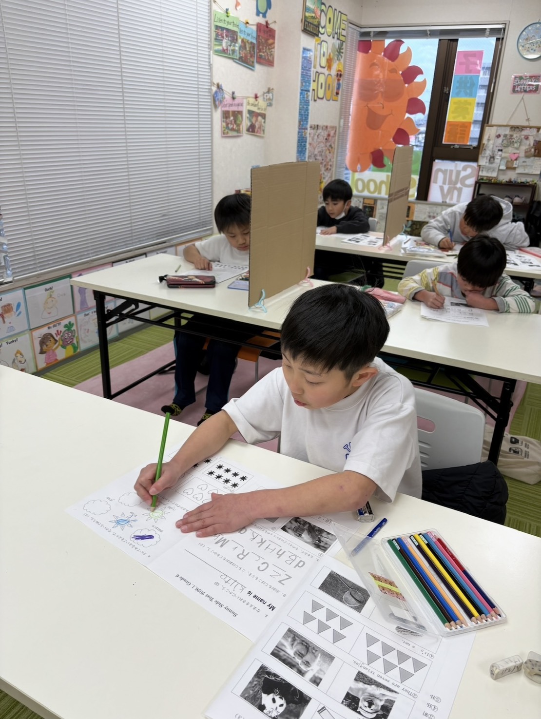 1年間総合テストに取り組む様子