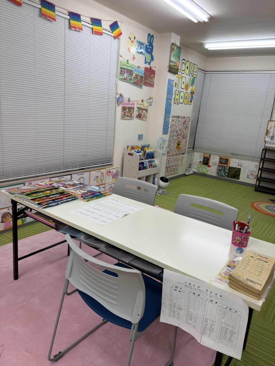 保護者さまとの二者面談の様子